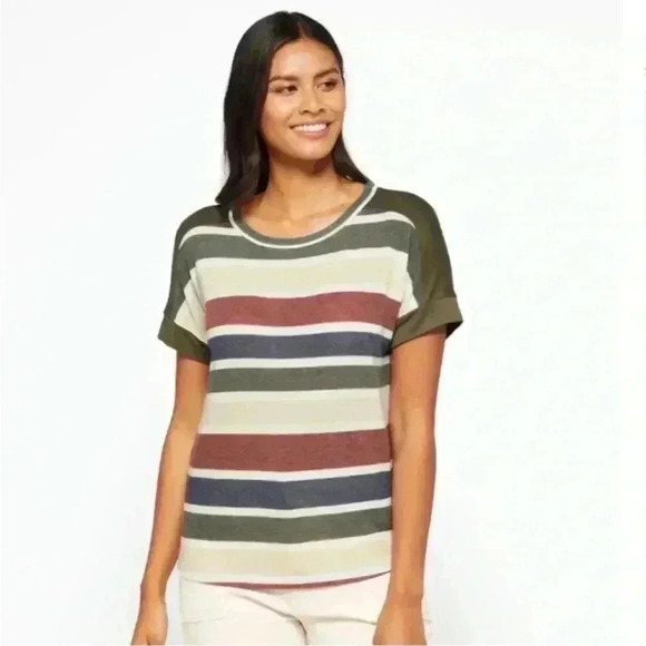 PINK CLOVER Lexia Short Sleeve Knit Top Stitch Fix Size M buttery soft NWT - Picture 1 of 10